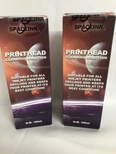 Space ink Printer head Cleaning Solution For Inkjet Printers X2 Bottles New