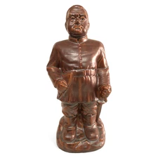 Japanese Pottery Empty Bottle Honkaku Shochu Vtg Takamori Saigo Liquor Decanter