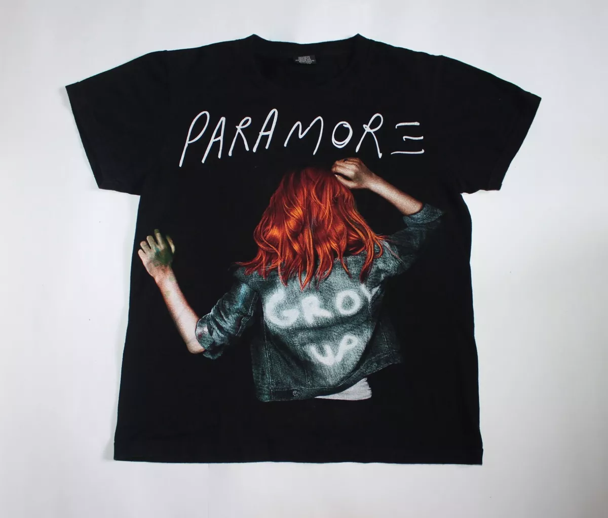 Paramore Shirt Grow Up Pop Punk Band Black Men's Tee Small