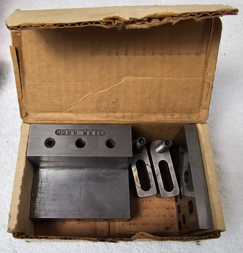 1-2-3 Fixture Block Angle Plate w/ Toe Clamps ⅜-16 Tapped – Toolmaker Made - Picture 8 of 11