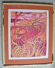 Sandra Grassi Nelipovich 1980s Original Signed Batik on Silk  "Kite Flying"