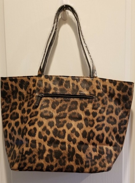 large leopard print tote bag
