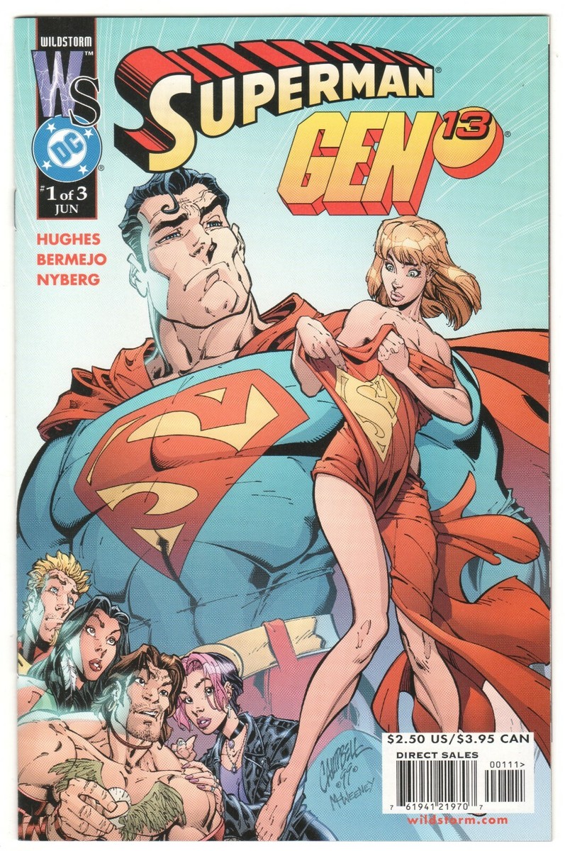 Superman/Gen13 #1 ~ J.Scott Campbell variant ~ Adam Hughes