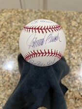 Berra/Bench/Fisk 3 Signature Catchers autographed/signed Baseball w/ Steiner COA