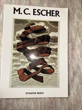 1983 M.C. Escher 29 Master Prints Softcover Abrams Publishing 16"X11.5" Table Bk