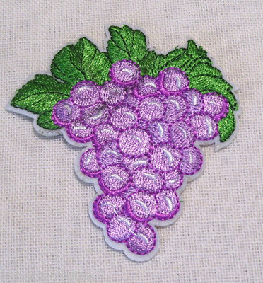 PATCH Thermoaufnäher, TRAUBENFRUCHT WEINBE Parma ** 7 x 7,5 cm **