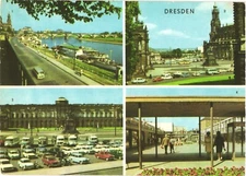 Dresden Germany On the Brühl Terrace Theater Square Semper Gallery Postcard