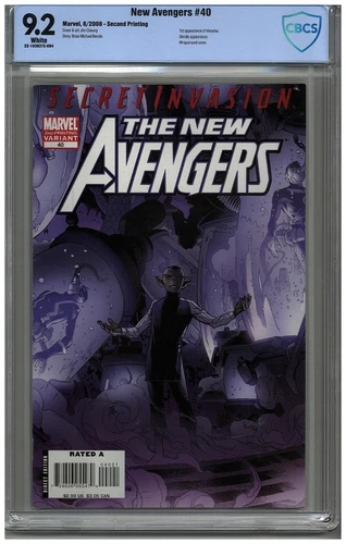 New Avengers  # 40   CBCS  9.2   NM-   White pgs   6/2008   2nd printing  1st