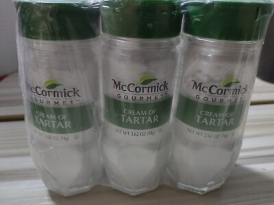 3 bottles McCormick Gourmet All Natural Cream Of Tartar, 2.65  01/14/25