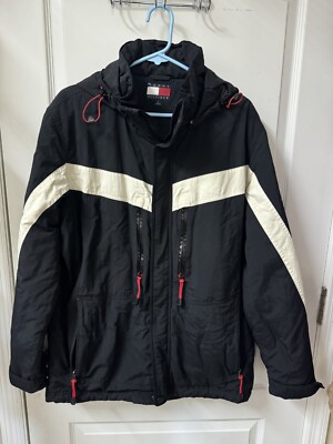Tommy Hilfiger Black White Jacket Mens Sz M Great Condition!