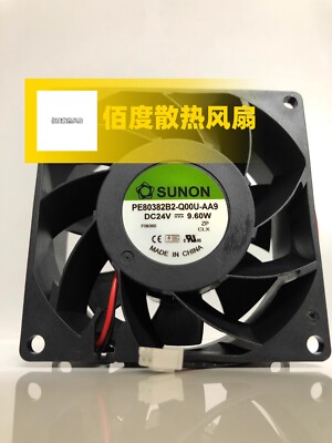 SUNON PE80382B2-Q00U-AA9 24V 9.60W 8038 2-Wire Inverter Cooling Fan