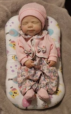 Full Body Silicone 13”Newborn Girl 2lb 7oz w/Open Mouth & Accessories-FREE SHIP!