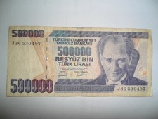 BANCONOTA 500.000 LIRASI TURCHIA 1970 SPL