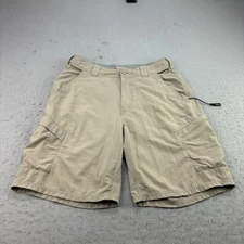 Simms Shorts Mens Small Beige Cargo Performance Fishing Guide Series Nylon