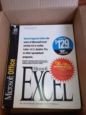 Microsoft Excel 5.0 for Windows 3.5" Floppy Disk Set 9 Disks, 1993 BOXED WORKS