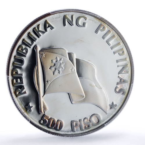 Philippines 500 piso Jose Rizal History Politics PR67 PCGS silver coin 1996 - Picture 4 of 6