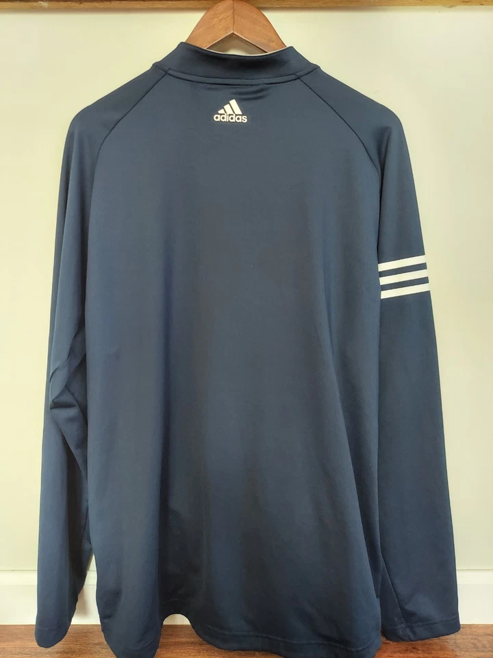 Equipo EE. UU. Adidas Golf Media Cremallera Pullover Chaqueta Talla L Azul Marino EE. UU. Fútbol Calentamiento Foto 3 de 4