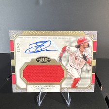 Topps 2025 Tier One Autographed Jumbo Relic Green Jonathan India AJR-JI /49 Reds