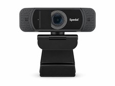 1080P Webcam Microphone Laptop Desktop WideAngle Auto Light Correction