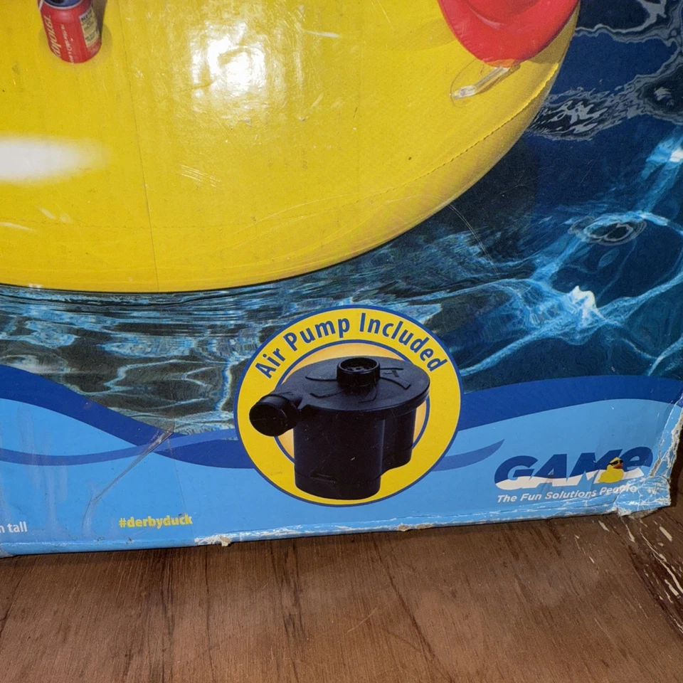 Flotador Derby Pato Inflable Gigante Grande 81x76x44" Sellado 2016 Juego Marca Foto 4 de 4