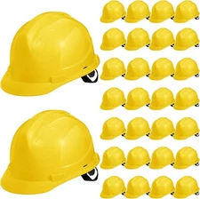 Xuhal 30 Pcs 4 Pt. Suspension Hard Hat Bulk as the picture shows, Yellow 