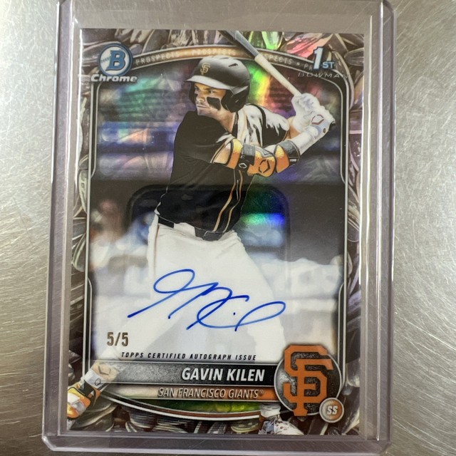 2025 Bowman Chrome 1st Autograph Gavin Kilen /5 Sunflower Seed Snack Pack Auto