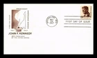 DR JIM STAMPS US COVER JOHN F KENNEDY PROMINENT AMERICANS FDC HF CACHET