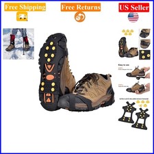 Ice Snow Traction Cleats for Shoes/Boots, Small, Black