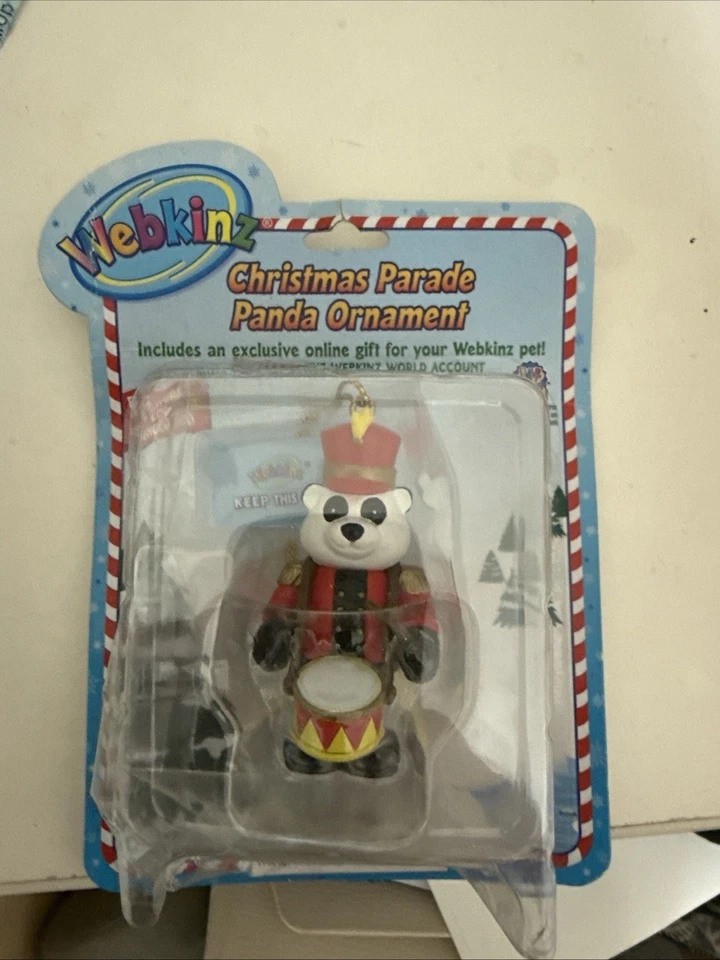 🎄✨ РЕДКИЕ рождественские украшения Webkinz — рождественская парадная панда! ✨ - Изображение 2 из 3