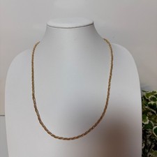 Napier Gold-Tone Twisted Rope Chain Necklace 24 in Vintage Jewelry