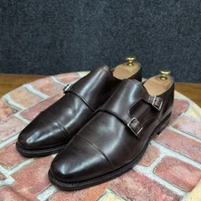 ALLEN EDMONDS Mora2.0 Double MonkStrap Coffee Brown 2989 Sz 9D Recrafted outsole