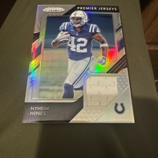 2018 Panini Prizm Nyheim Hines Silver Premier Jerseys Rookie Patch #PP-29 Colts