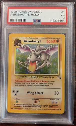 Aerodactyl (1st Edition) graded PSA 3 for sale on eBay