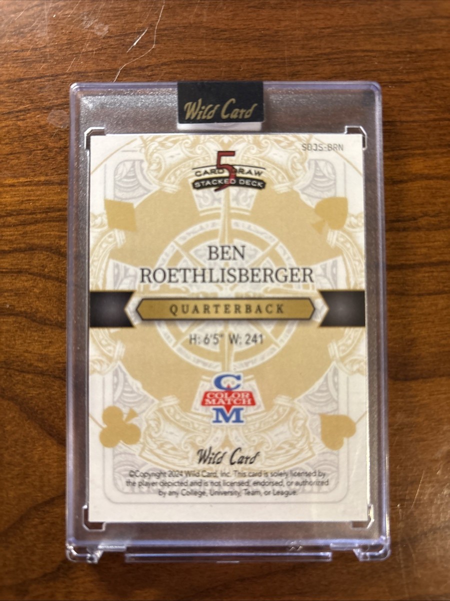 Boom Raveewit サイン入りカード Ben Roethlisberger 1/1 Ace of Spades Wild Card SDJS-BRN | eBay