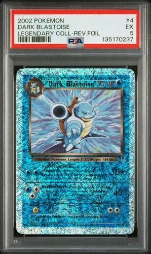 Dark Blastoise Reverse Holo Rare PSA 5 Pokemon Legendary Collection 4/110