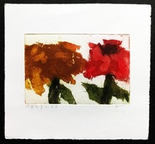 Klaus Fussmann, Radierung "Chrisanthemen", WVZ 460