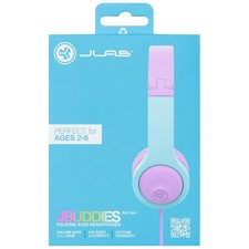 JBuddies Folding Gen 2 Kids Headphones Wired  Purple/Teal New