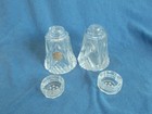Vintage Small Cut Crystal Salt/Pepper Set w/Glass Tops — photo 6