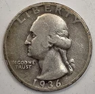 *SILVER* 1936-S  Washington Quarter -《Great Way To Buy Silver!!》