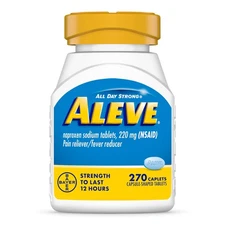 2 PACK Aleve Pain Reliever & Fever Reducer *01/2028*Naproxen Sodium Caplets,