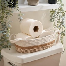 Decorative Toilet Paper Basket Beautiful Bathroom Organizer for Toilet Tank...