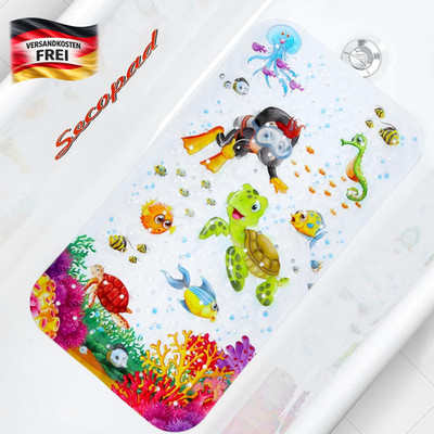 Antirutschmatte Badewanne für Kinder 70x38 cm rutschfest BPA-frei, leicht zu rei