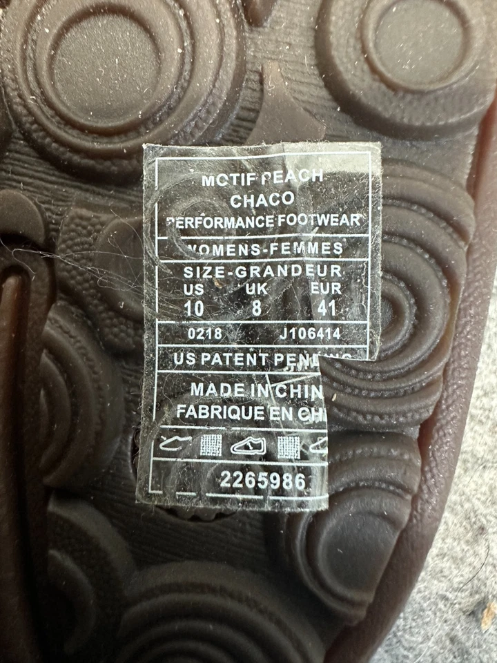 Zapato Sandalia Chaco Mujer Abbey Melocotón Sin Cordones Rosa Coral Chanclas Talla 10 Foto 4 de 4