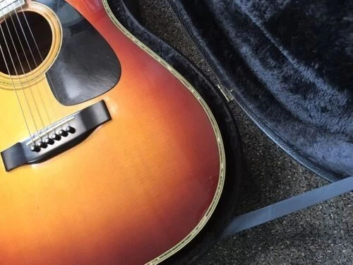 Morris LF-5 Tree of Life acoustic guitar in sunburst Japan 1980s excellent/ case - Picture 12 of 12
