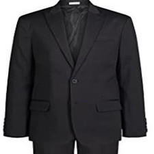 Calvin Klein Boy's m-Piece Husky Blazer - Black - Size 10