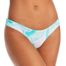 AQUA Swim Turquoise Multi Color Swirl Pattern Bikini Swim Bottom Size XL