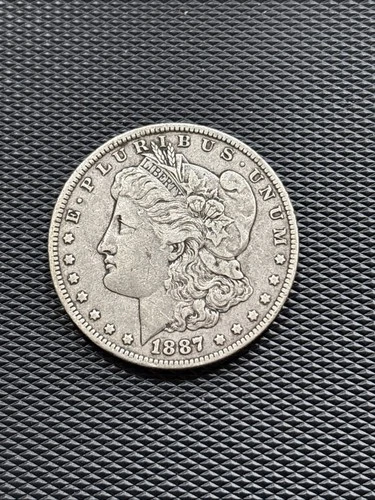 1887 Morgan Silver Dollar AU/BU Better Detail Nice Original Coin Strong Appeal