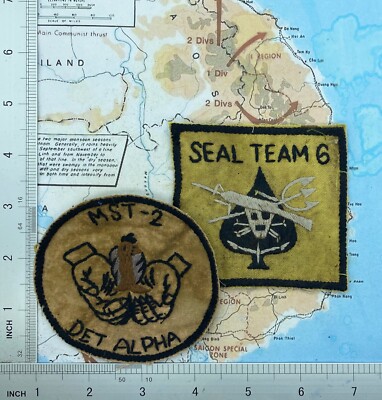 1 Patch plus 1 , usn , seal team 6 , mst 2 det alpha vnw patch , hand sewn , B34