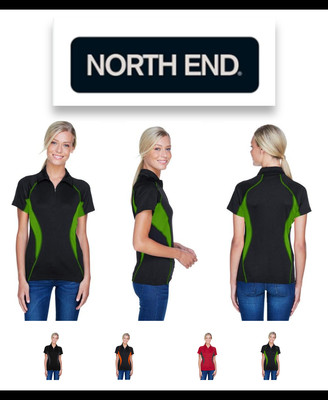 78657 North End Ladies Serac UTK Performance Zippered Polo
