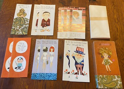Vintage 12 Sunshine Get Well Humorous Cards Nurse Doctor Hospital The Studio Box